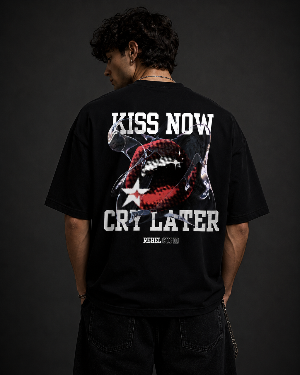 Kiss Now, Cry Later Tee – Black