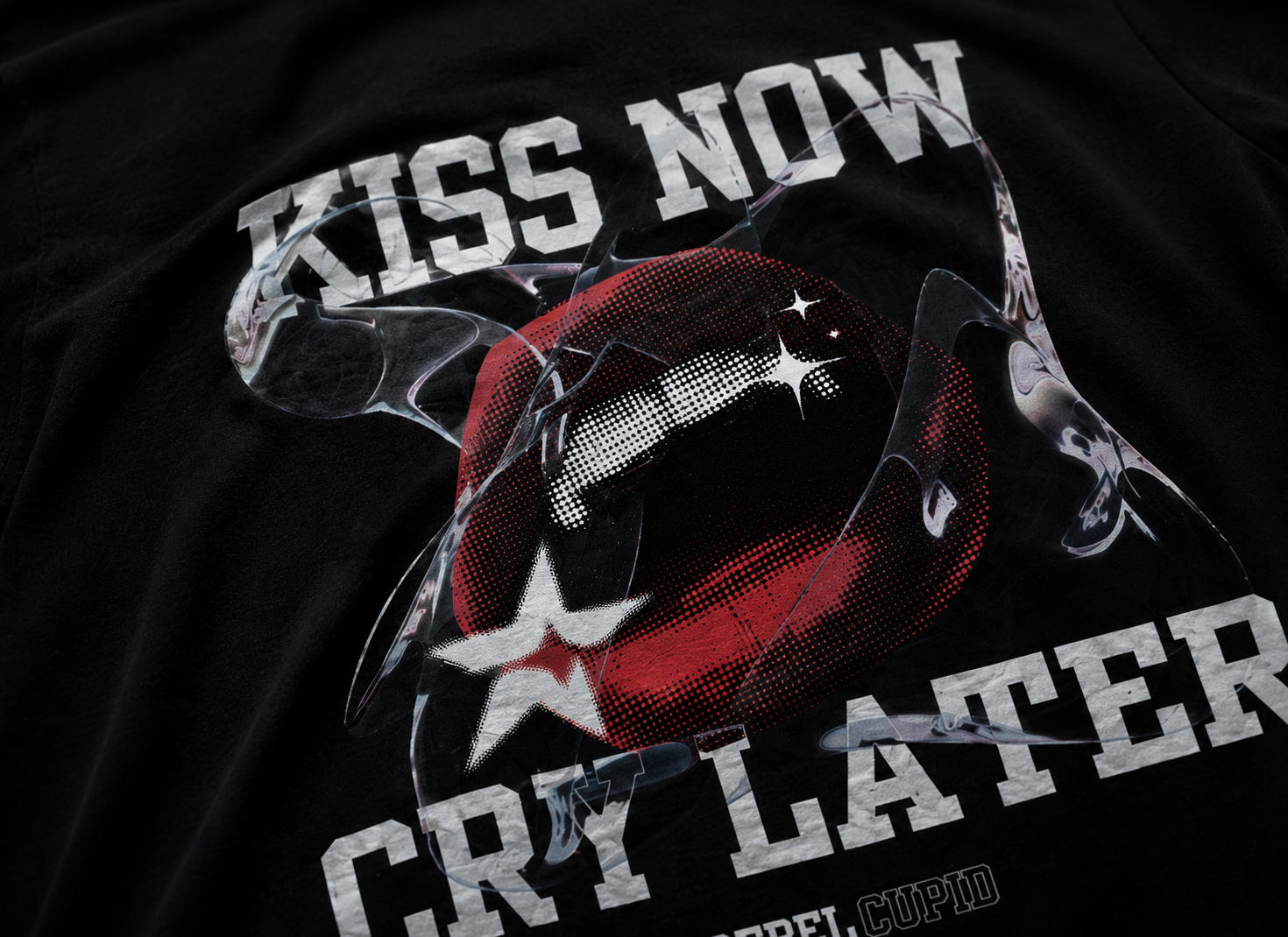 Kiss Now, Cry Later Tee – Black